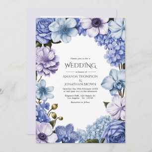 Moonlit Periwinkle/Soft Haze Blue/Alabaster Lilac Invitation