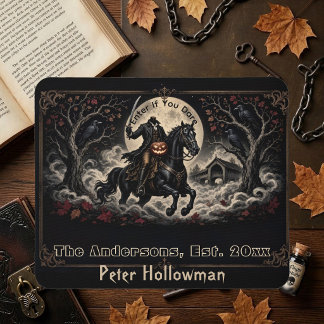 Moonlit Phantom Rider Sleepy Hollow Gothic Macabre Mouse Pad
