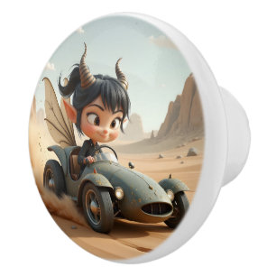 Moonlit Pixie of the Wandering Dunes. Ceramic Knob