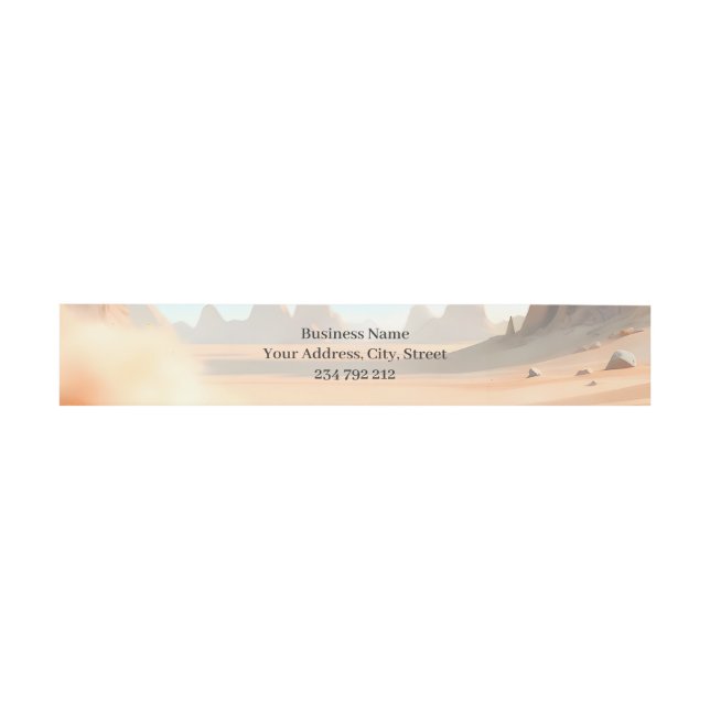 Moonlit Pixie of the Wandering Dunes. Invitation Belly Band (Flat)