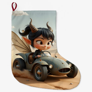 Moonlit Pixie of the Wandering Dunes. Large Christmas Stocking