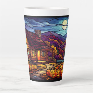 Moonlit Pumpkin Patch and Cabin Latte Mug