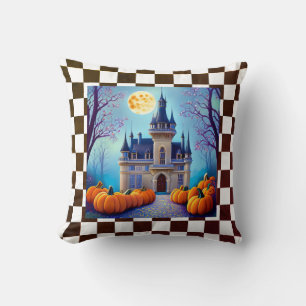 Moonlit Pumpkins Throw Pillows 