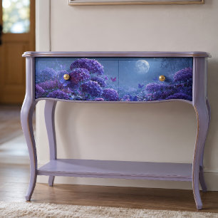 Moonlit Purple Butterfly Garden Decoupage Tissue Paper