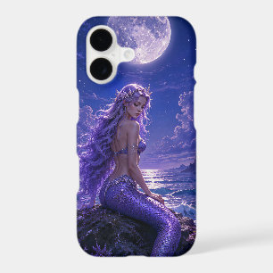 Moonlit Purple Mermaid at the Enchanted Shore