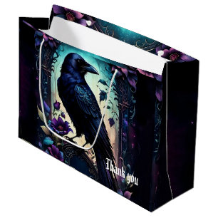 Moonlit Raven    Gothic Floral Wedding Suite.  Large Gift Bag