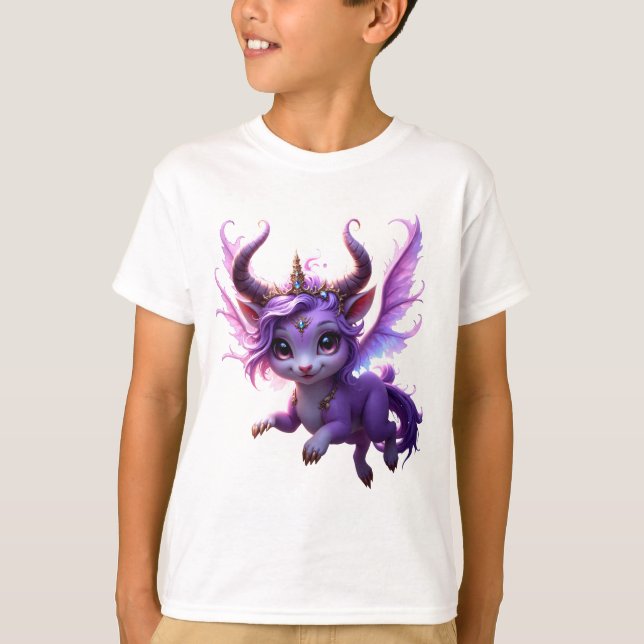 Moonlit Realm Guardian – Violet Dreamling. T-Shirt (Front)