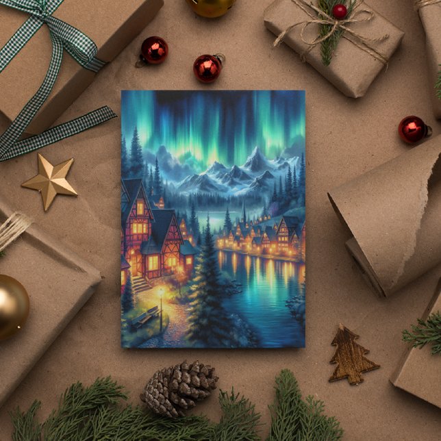 Moonlit Reflections: Night Lake With Houses Postcard (Creator Uploaded)