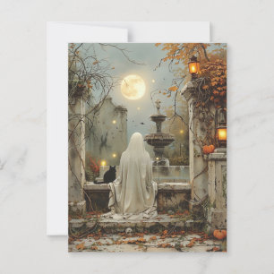 Moonlit Reverie in the Forgotten Garden Postcard