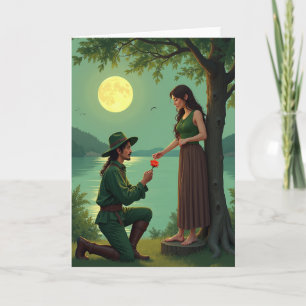 Moonlit Romance Greeting Card