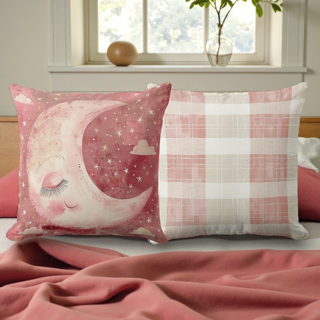 Moonlit Rustic Red Nursery & Kids' Room Cushion (Creator Uploaded)