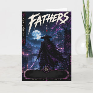 Moonlit Samurai Dad Card