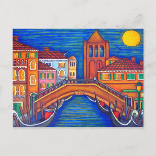 Moonlit San Barnaba, Venice Post Card