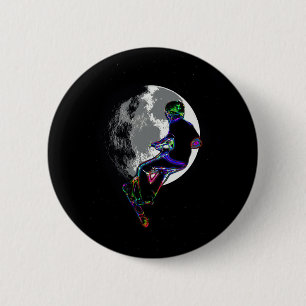 Moonlit Scooter Champ - Scooter Boy Artwork 6 Cm Round Badge