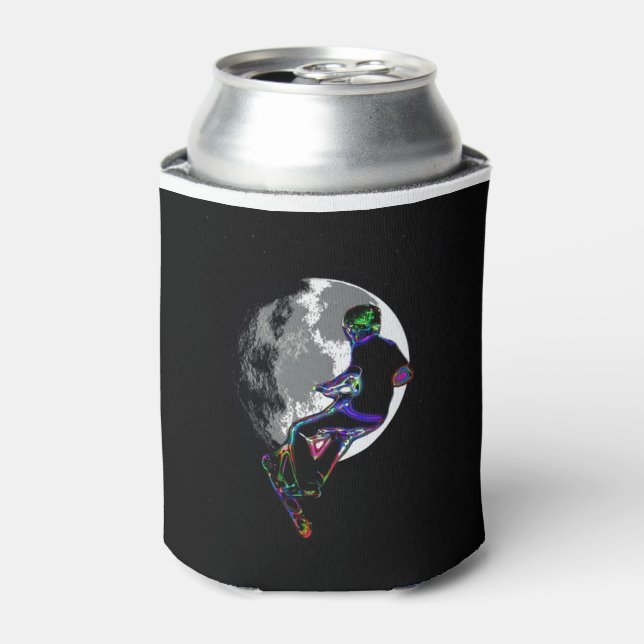 Moonlit Scooter Champ - Scooter Boy Artwork Can Cooler (Can Front)
