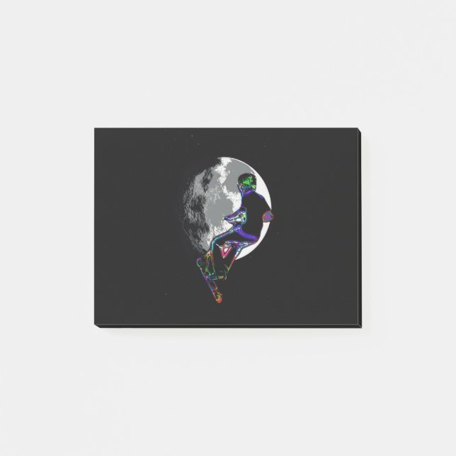 Moonlit Scooter Champ - Scooter Boy Artwork Post-it Notes (Front)