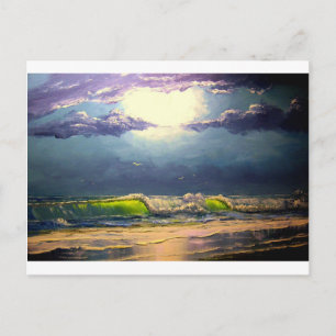 Moonlit Seascape Postcard
