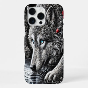 Moonlit Serenity Wolf Portrait iPhone 16 Pro Max Case