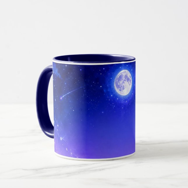 Moonlit Shooting Star Mug (Front Left)