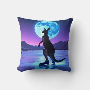 Moonlit Skater Kangaroo Cushion