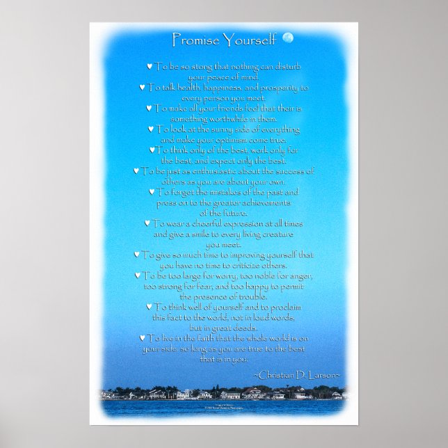 Moonlit Sky Optimist Creed Poster (Front)