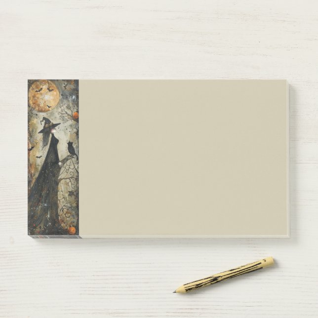 Moonlit Spell — Witching Hour Muse Post-it Notes (On Desk)