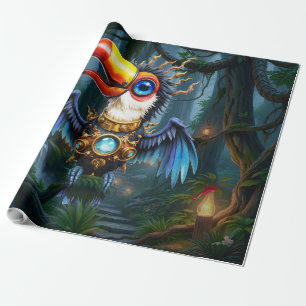 Moonlit Steampunk Toucan. Wrapping Paper