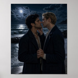 Moonlit Surrender Gay Art Project Poster