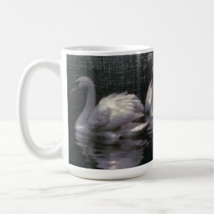 Moonlit Swan Lake Coffee Mug