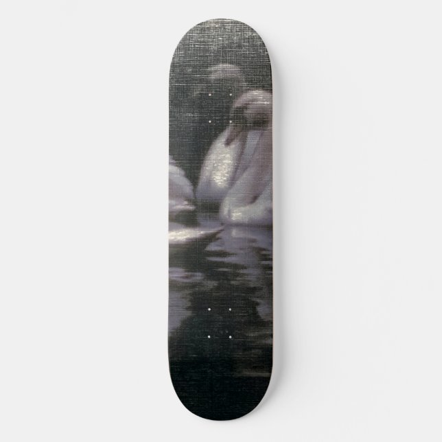Moonlit Swan Lake Skateboard (Front)