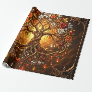 Moonlit Tree of Embered Eternity Wrapping Paper