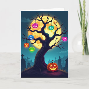 Moonlit Tree Of Lights Card
