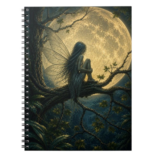 Moonlit Tropical Forest Fairy Notebook  (Front)