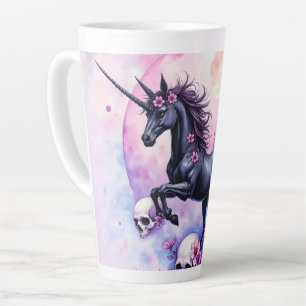 Moonlit Unicorn Among Forgotten Roses, Latte Mug