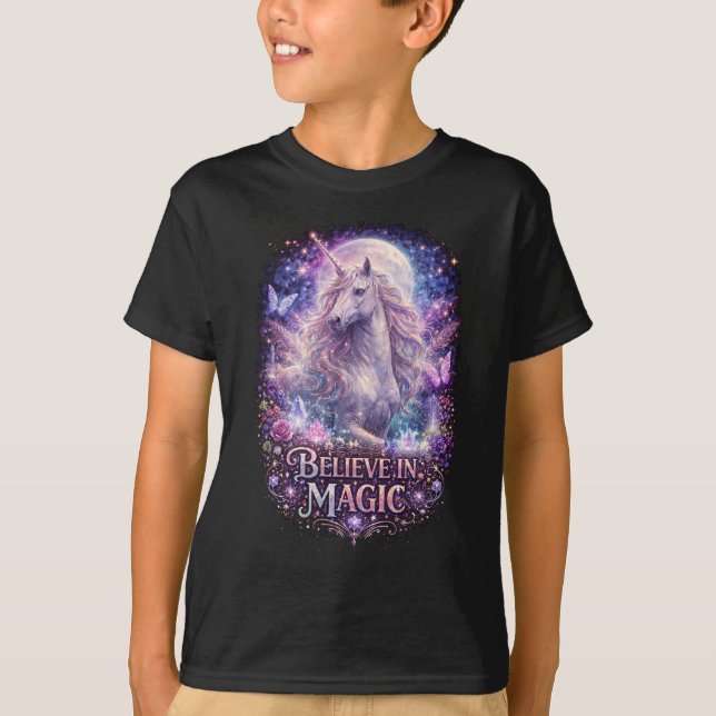 Moonlit Unicorn Dreams T-Shirt (Front)
