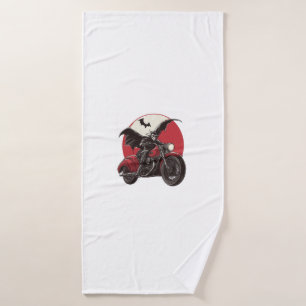 Moonlit Vampire Ride Bath Towel