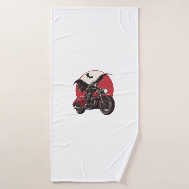 Moonlit Vampire Ride Bath Towel (Bath Towel)
