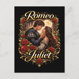 Moonlit Verona Lovers Postcard