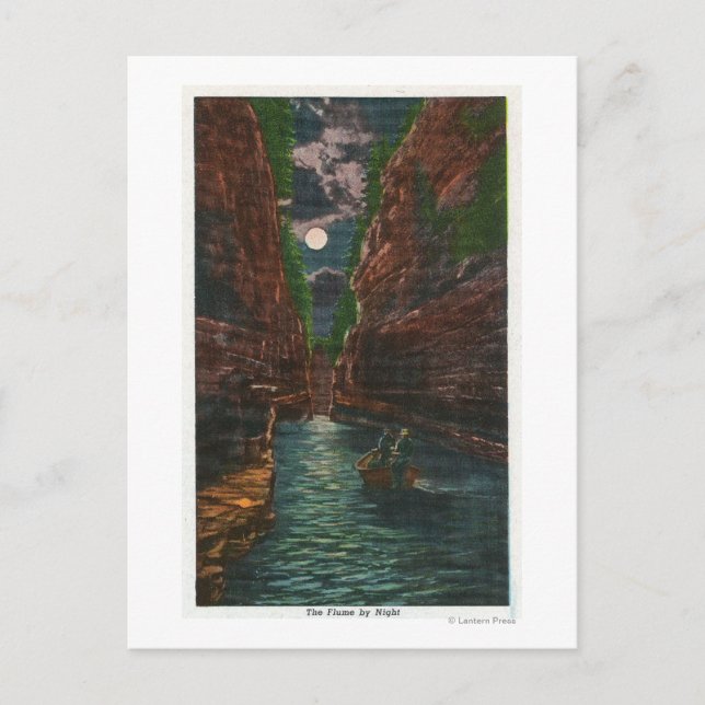 Moonlit View of the Flume Postcard (Front)