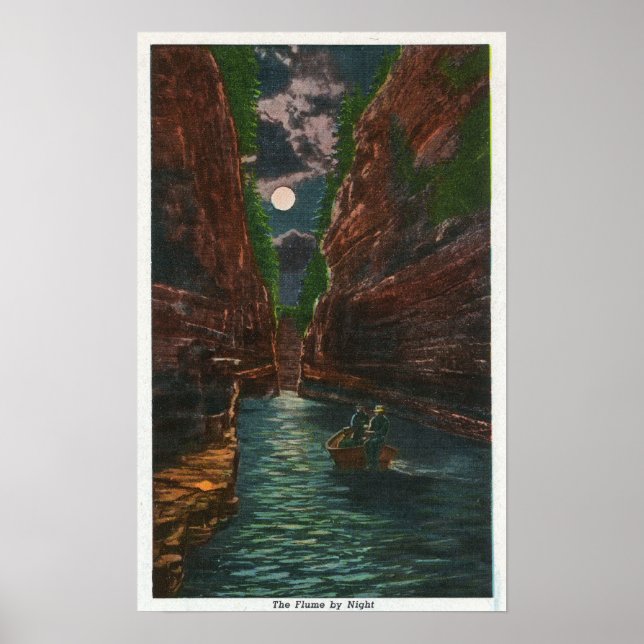 Moonlit View of the Flume Poster (Front)
