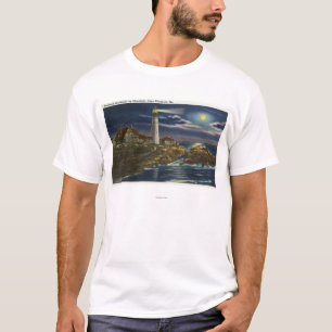 Moonlit View of the Portland Head Lighthouse T-Shirt