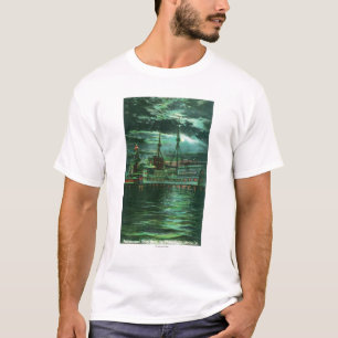 Moonlit View of the Restaurant Ship Hotel T-Shirt