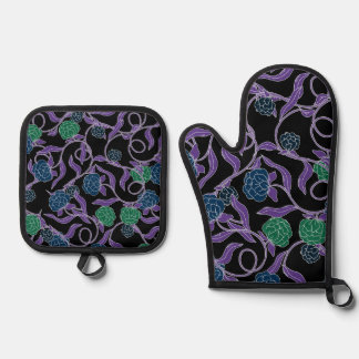 Moonlit Vine - Mysticool Collection Oven Mitt & Pot Holder Set