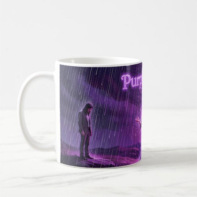 Moonlit Violet Storm Purple Rain Art Mug (Left)