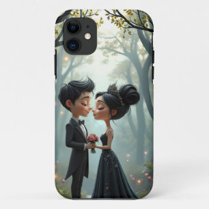 Moonlit Vows – A Cute Gothic Wedding Moment.  Case-Mate iPhone Case