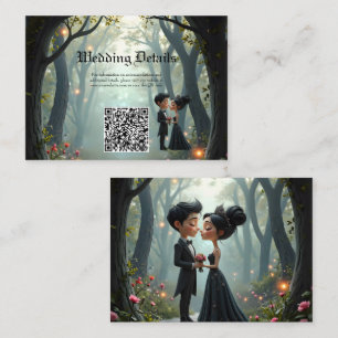 Moonlit Vows – A Cute Gothic Wedding Moment. Enclosure Card