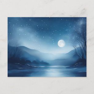 Moonlit Waters A Dreamy Nightscape Postcard