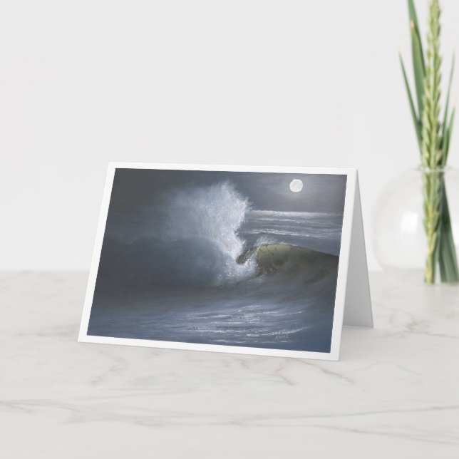 Moonlit Wave - Greeting Card (Front)
