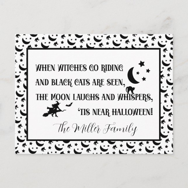 Moonlit Whispers & Witching Hour Magic Holiday Postcard (Front)