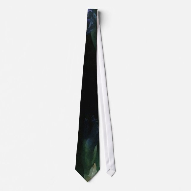 Moonlit White Irises in Bloom Tie (Front)